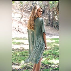 Woven Longline Tribal Kimono - Sage Green NWT - Perfect for layering